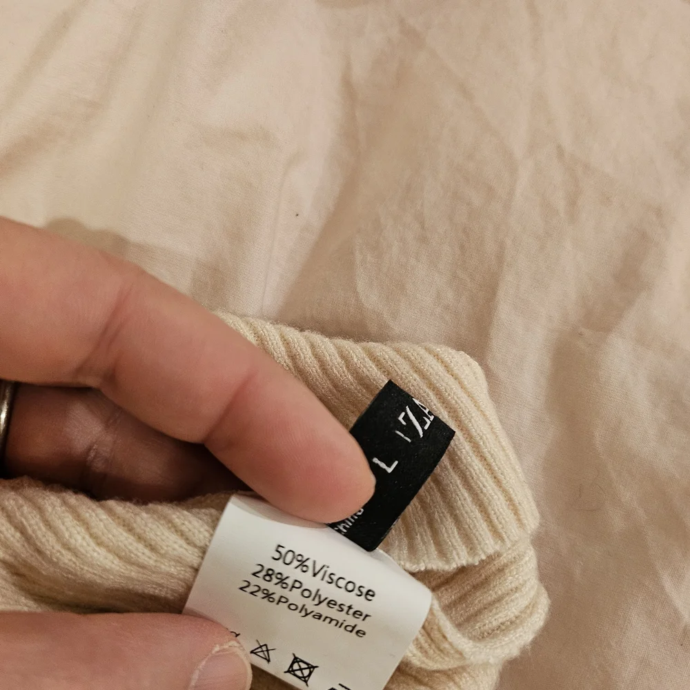 Beige Ribbed Button-Up Cardigan - Picture 5 of 5